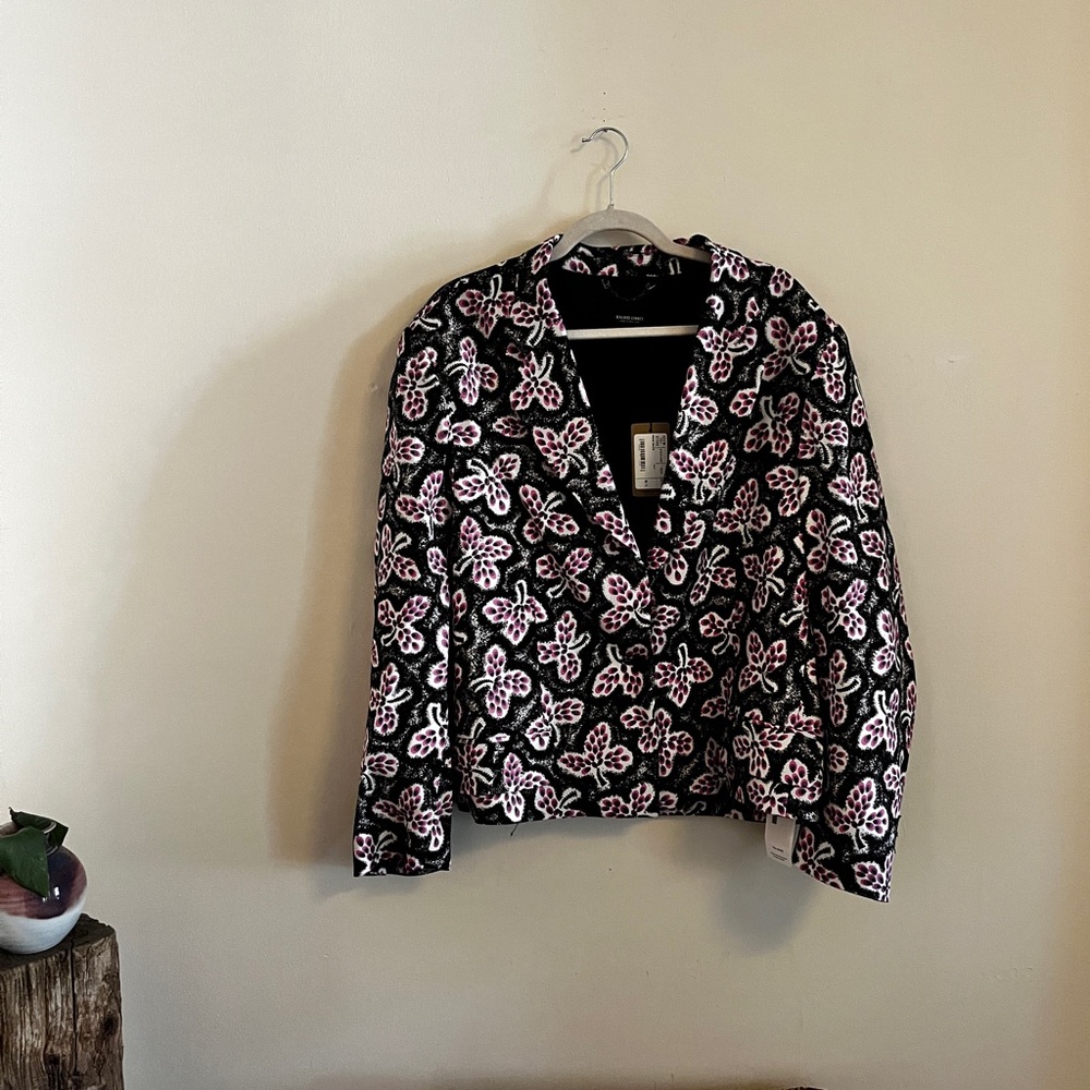 Rachel Comey Black and Pink Floral Blazer